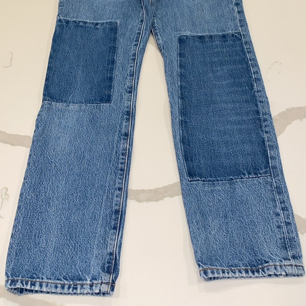 Levis 501s Button Fly Jeans Patchwork Unique One … - image 5